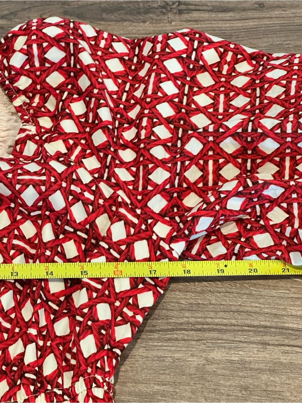 New! A Loves A Tie Waist Red Printed V-Neck Tiered Maxi Dress - Picture 8 of 9